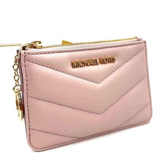 Michael Kors Jet Set Travel Small Top Zip Coin
Pouch with ID Holder Powder Blush - Picture 1 of 8